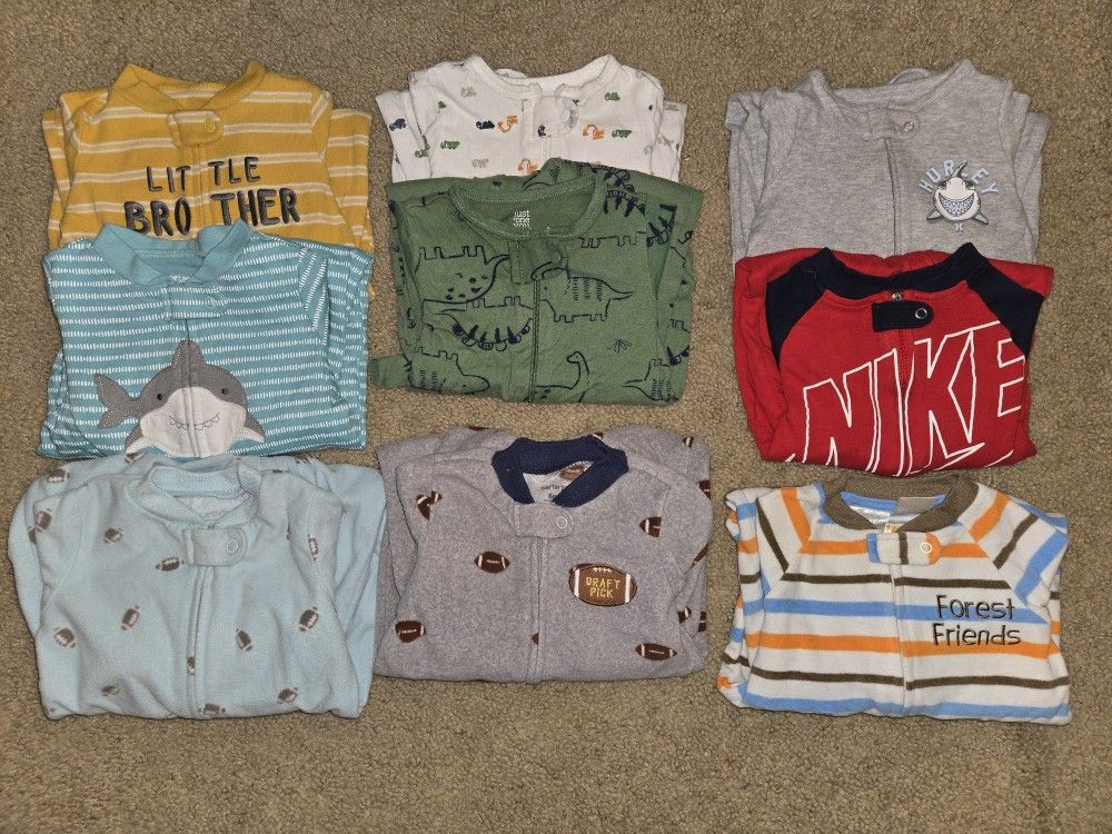 Baby Boy Clothes Size 6 Months Bundle of Pajamas