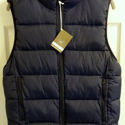 GapKids Boys Winter Navy Puffer Vest, Size XXL (14-16), NWT