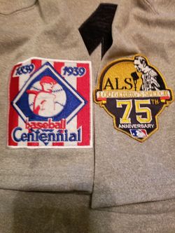 YANKEES XL LOU GEHRIG CREAM GREY VINTAGE THROWBACK JERSEY