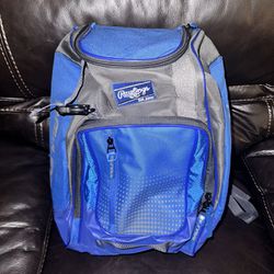 Blue Rawlings Baseball Backpack 