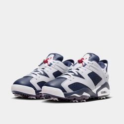 Nike Jordan Retro 6 G Golf Shoes Sneakers White/Midnight Navy DV1376-101 M Sz 7