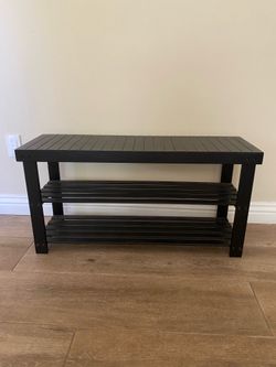 Black shoe rack