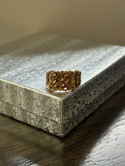 Gold nugget ring 10k