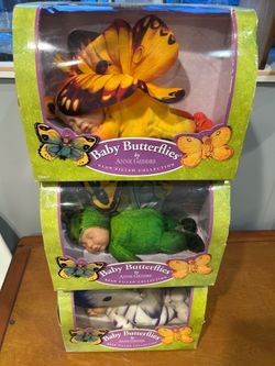 Anne Geddes Baby Butterflies Bean Filled Collection Doll – New in Box