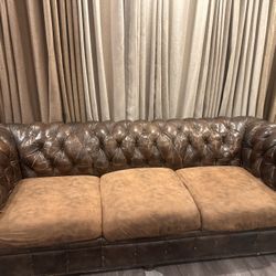 Brown Leather Couches 