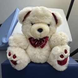 White Beige Plush Teddy Bear