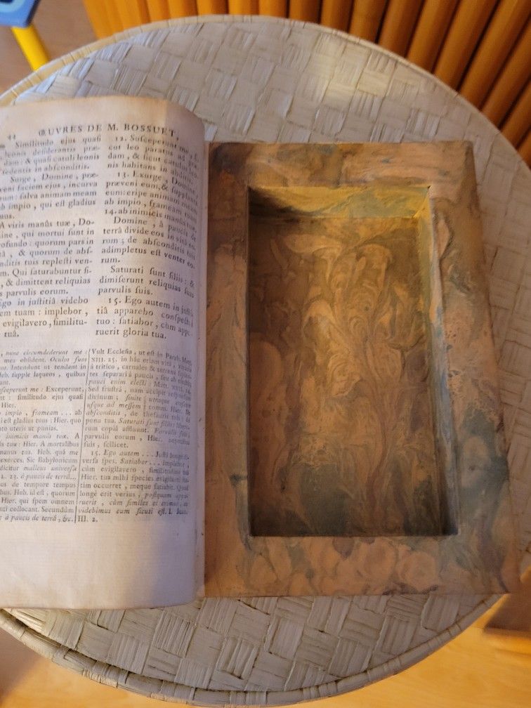 1766 French Book With Secret Compartment - Includes CERTIFICATE OF AUTHENTICITY