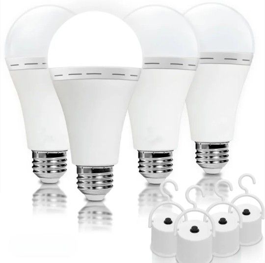 4pk New Rechargable Emergency Light Bulbs