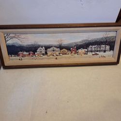 Vintage normal Rockwell wall art on canvas Christmas tree home decor decoration
