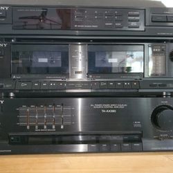 SONY 3 PIECE STEREO SYSTEM TUNER ST JX 380, CASSETTE DECK TC W380, RECEIVER TA AX380
