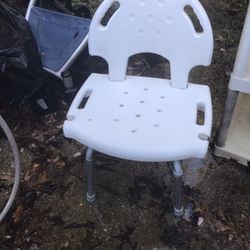 Very Nice Adjustable Shower Chair With Back Only $35 Farm