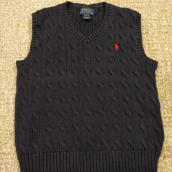 Polo Kids Knit Cotton Sweater Vest Thumbnail