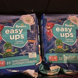 Easy Ups Pampers 3T-4T $7 Each