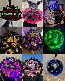 Spooky flower bouquets