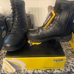 Mens New Boots, Black, Size 12. Each