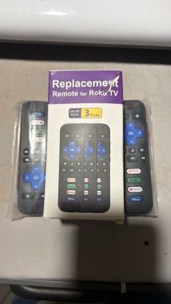 Three controls remote for Roku tv