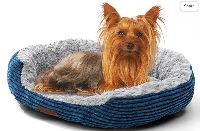 Waterproof Nonskid Orthopedic Dog Bed (L, Blue&Grey)