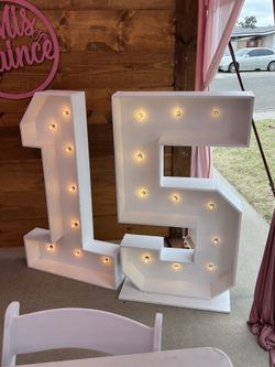 Marquee Numbers 4ft With Light
