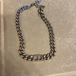 Dior CD Necklace Silver 