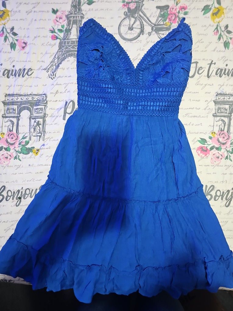 Royal Blue Short Summer Dress