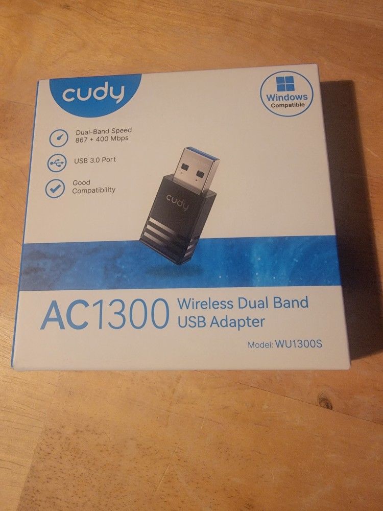 CUDY AC1300 DUAL BAND USB WIRELESS ADAPTER (Brand New)
