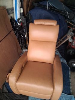 Leather recliner chair