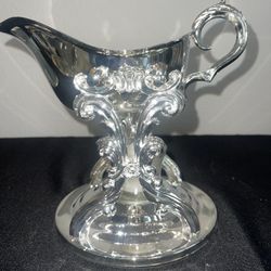 ✨ESTATE SALE✨ Vintage Silver-Plated Gravy Boat with Tea-Light Warmer By Regal✨