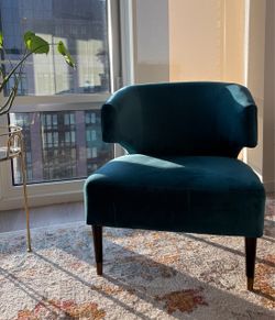 Teal MCM Fabric Chair