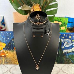 LE VIAN SET,14k rose gold,Smoky quartz and diamonds