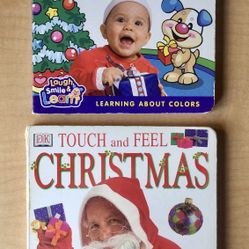 2 Christmas Children’s Board Books - Baby’s First Christmas & Touch and Feel Christmas