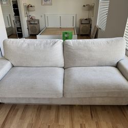 Modern Light Gray Sofa – Washable Covers, Comfortable