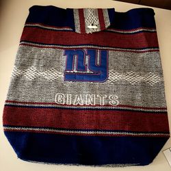 NY Giants Backpack woven bag NFL Football team blue red white