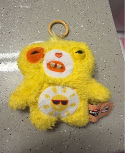ZURU Fuggler x Care Bears Funshine Bear 5” Plush Keychain – Yellow – New With Ta