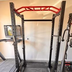 Full Power Cage with Battle Rope Loop, Dip & Landmine Attachment