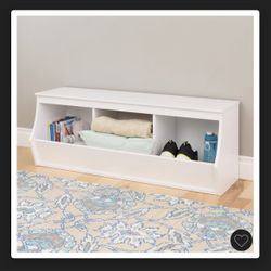 Storage Cubbie 3 Bin White