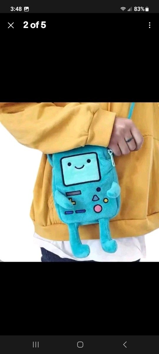Adventure Time BMO Over The Shoulder Phone Bag Green Cartoon Network