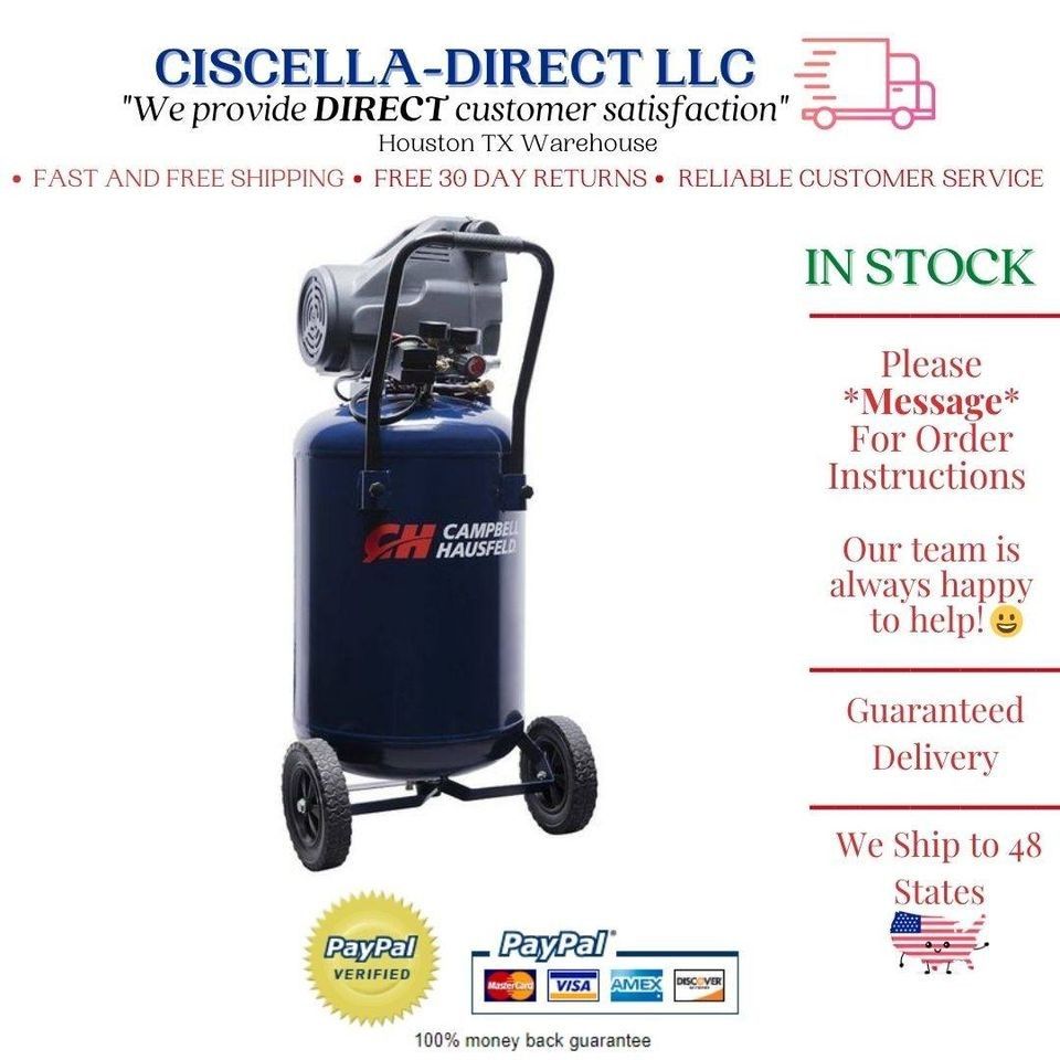 Air Compressor 20 Gallon 1.3 HP Oil-Free with Wheels Rolling