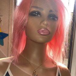 Rose Pink HD Lace Frontal Wig
