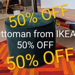 Plush Ottoman Footstool Pouffee
