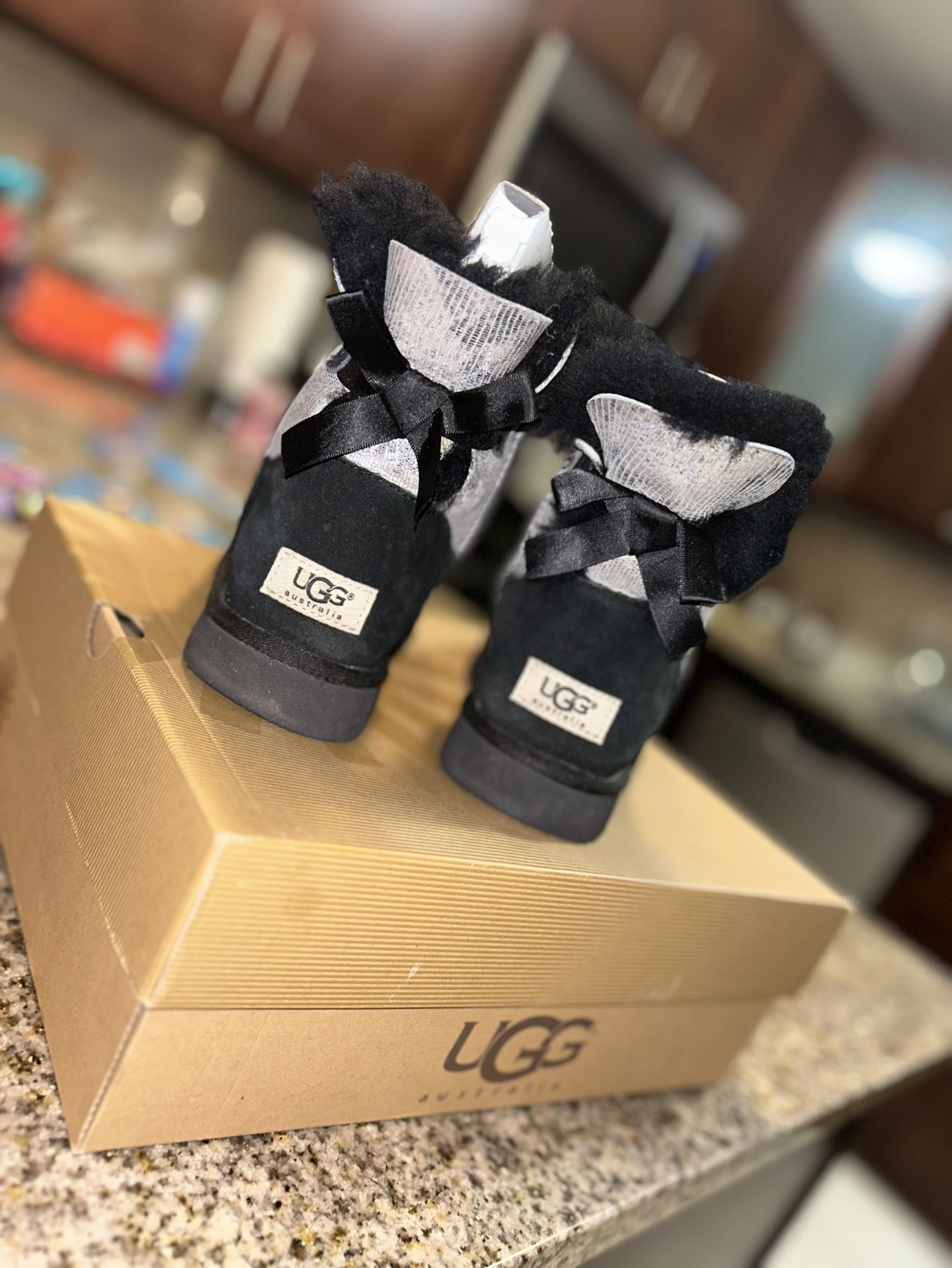 Bailey Bow snake skin UGGs