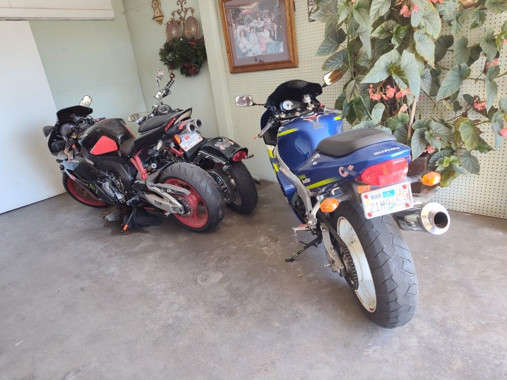 The Three Motorcycles Are On Sale The Honda 2004 The Suzuki 2003 And The Harley-Davidson 2004