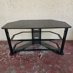 TV Stand With Glass Shelves