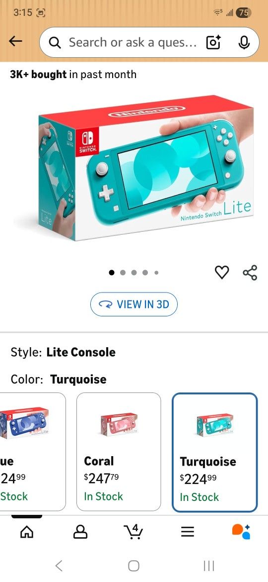 Nintendo Switch Lite Turquoise