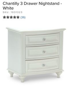Chantelle 3 Drawer Nightstand