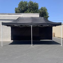 (New in box) $220 Heavy Duty 10x20 FT Easy Popup Canopy with (2) Sidewalls, Color Blue or Red 