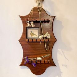 Curated Botanical Apothecary & Pigeon Drawing, Dried Flowers, Repurposed Curio