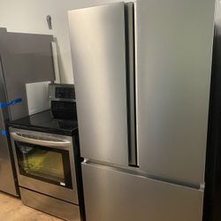 Fridge Stainless Steel And Electric Stove Stainless Steel 