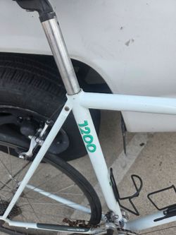 Vintage 22" Trek 1200 Aluminum bike Road Bike White Teal Cromo USA + Sealed BB