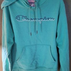 Turquoise Champion Spell Out hoodie & Black/Navy Blue Champion Hoodie 