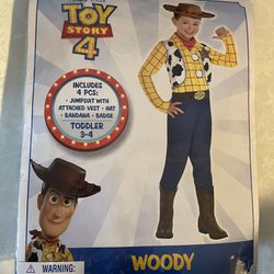 Child Woody Costume- Toy Story Toddler 3t-4t